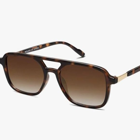 Retro Aviator Sunglasses for Women Trendy Rectangle Shades Sun Glasses SJ2202 main image 4